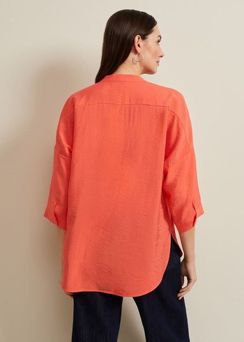 Phase Eight Cynthia Longline Shirts Coral Canada | GFAXUS-236